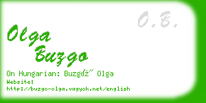 olga buzgo business card